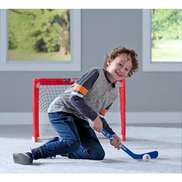 Franklin Sports NHL Mini Hockey Hockey Goal 2 Mini Hockey Sticks 2 Foam Balls - Picture 7 of 7